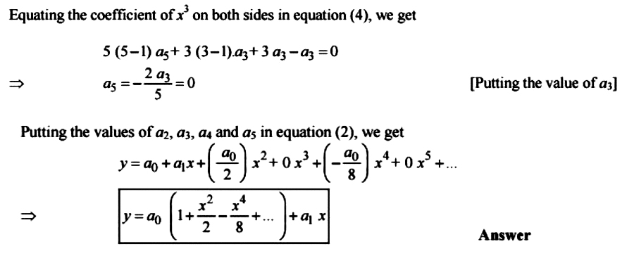 Solve In Series The Equation 1 X 2 D 2y Dx 2 X Dy Dx Y 0 About The Point X 0 Mathematics 2 Question Answer Collection